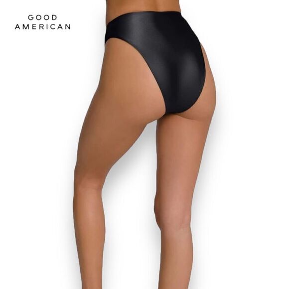 Good American Good Waist Bikini Bottom Women’s Size 6 (4X) High Shine Reversible - Picture 2 of 11